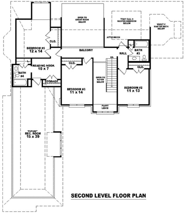 European Floor Plan - Upper Floor Plan #81-1133