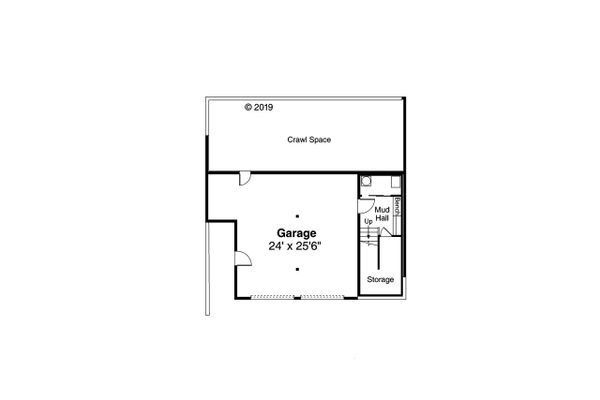 Architectural House Design - Prairie Floor Plan - Lower Floor Plan #124-1203