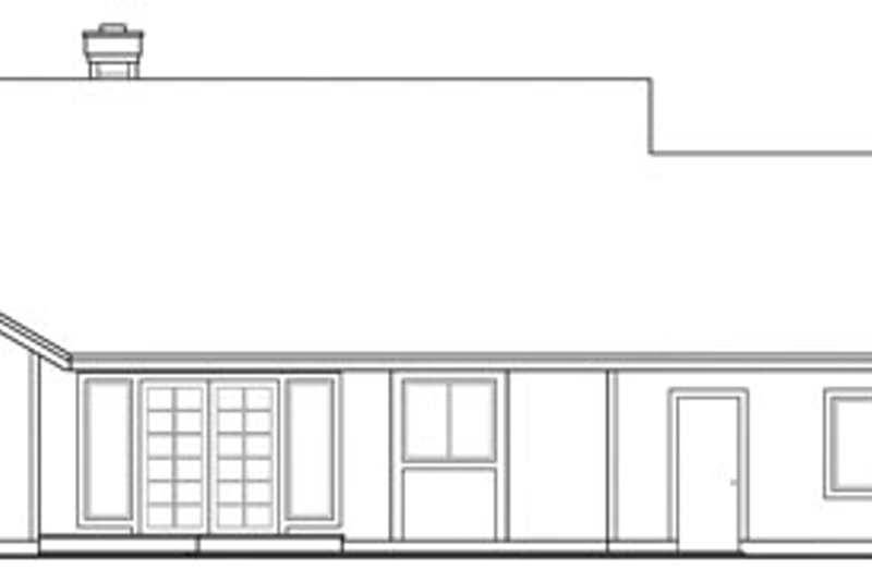 Home Plan - Exterior - Rear Elevation for Ranch House Plan #124-312 - 3 bed, 2 bath