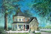 Victorian Style House Plan - 3 Beds 1.5 Baths 1496 Sq/Ft Plan #25-2035 
