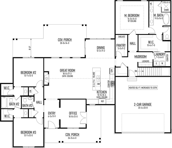 House Blueprint - Farmhouse Floor Plan - Main Floor Plan #1093-1