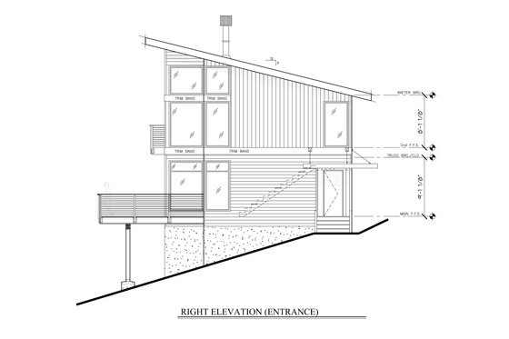 Exterior - Other Elevation 6 for Modern House Plan #123-116 - 3 bed, 2 bath