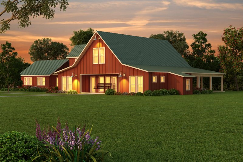 Architectural House Design - Exterior - Other Elevation 3 for Farmhouse House Plan #888-1 - 3 bed, 2.5 bath