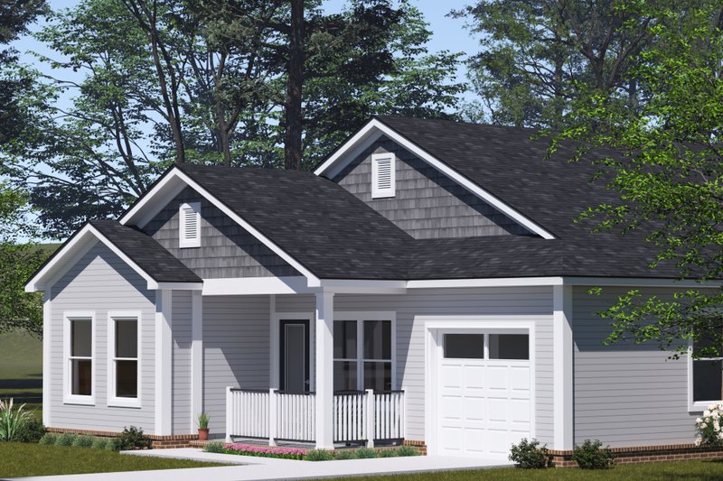 Home Plan - Exterior - Other Elevation for Cottage House Plan #513-2334 - 3 bed, 2 bath