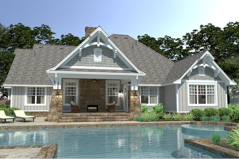 Architectural House Design - Exterior - Rear Elevation 1 for Cottage House Plan #120-252 - 3 bed, 2.5 bath
