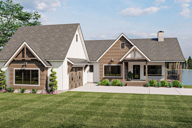 Architectural House Design - Farmhouse Exterior - Front Elevation Plan #455-258