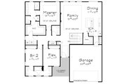 Contemporary Style House Plan - 3 Beds 2.5 Baths 1882 Sq/Ft Plan #20-2588 Floor 