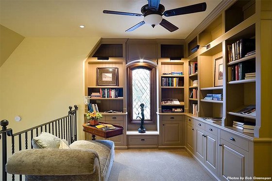 Library - 4000 square foot European home