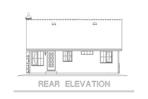 Exterior - Rear Elevation for Country House Plan #18-1039 - 2 bed, 1 bath