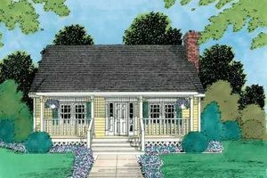 Cottage Exterior - Front Elevation Plan #75-167