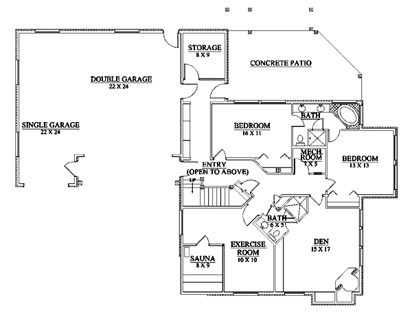 Home Plan - Traditional Floor Plan - Main Floor Plan #5-219