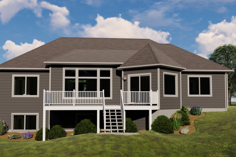 House Plan Design - Exterior - Rear Elevation for Country House Plan #1064-69 - 3 bed, 2.5 bath