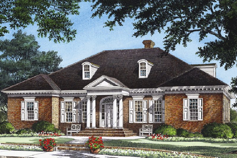 House Plan Design - Southern Exterior - Front Elevation Plan #137-179