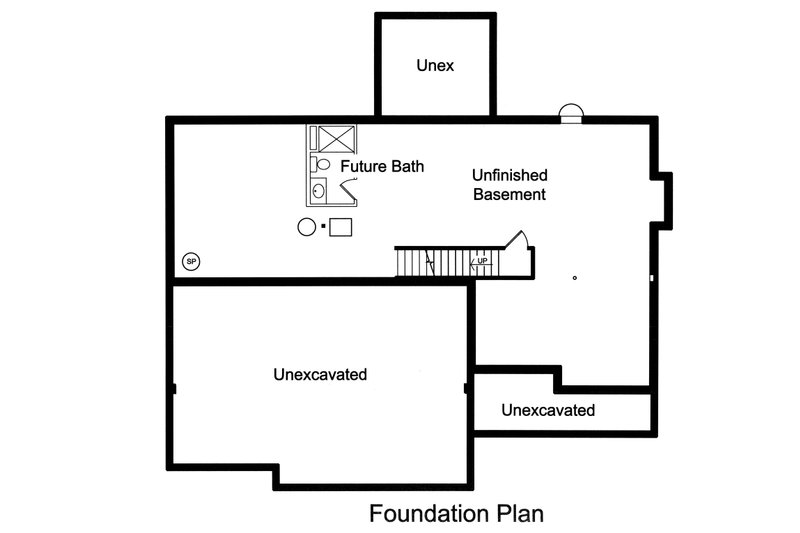 House Blueprint - Unfinished Basement Foundation