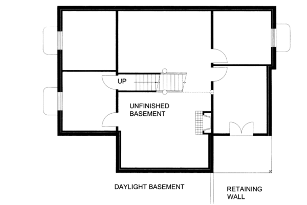 Craftsman Floor Plan - Lower Floor Plan #117-692