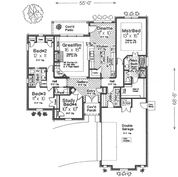 Home Plan - European Floor Plan - Main Floor Plan #310-425