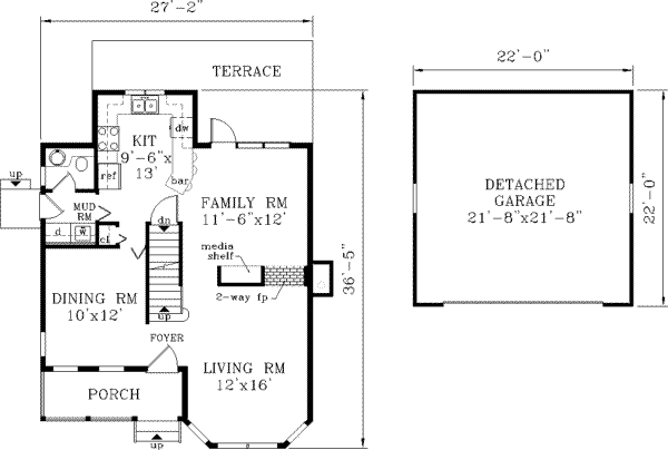 Victorian Floor Plan - Main Floor Plan #3-128