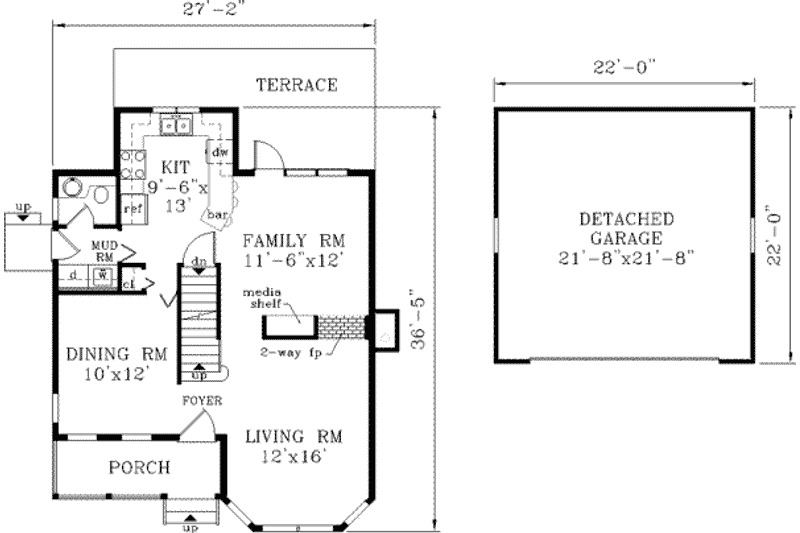 Dream House Plan - Floor Plan - Main Floor for Victorian House Plan #3-128 - 3 bed, 2.5 bath