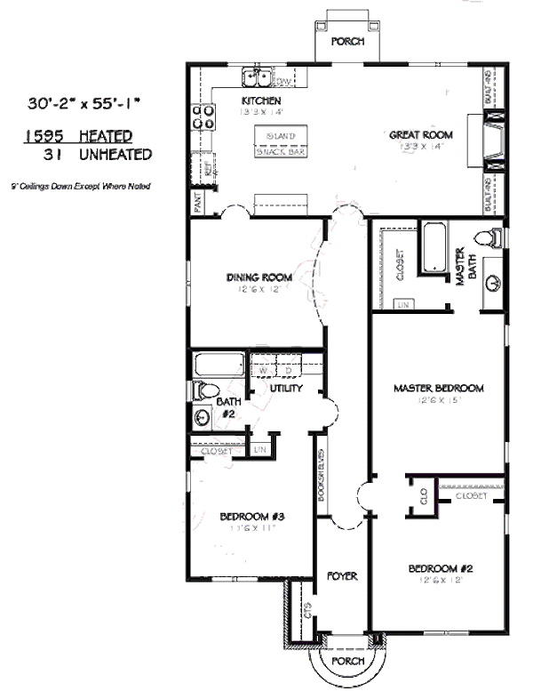 Traditional Floor Plan - Main Floor Plan #424-190