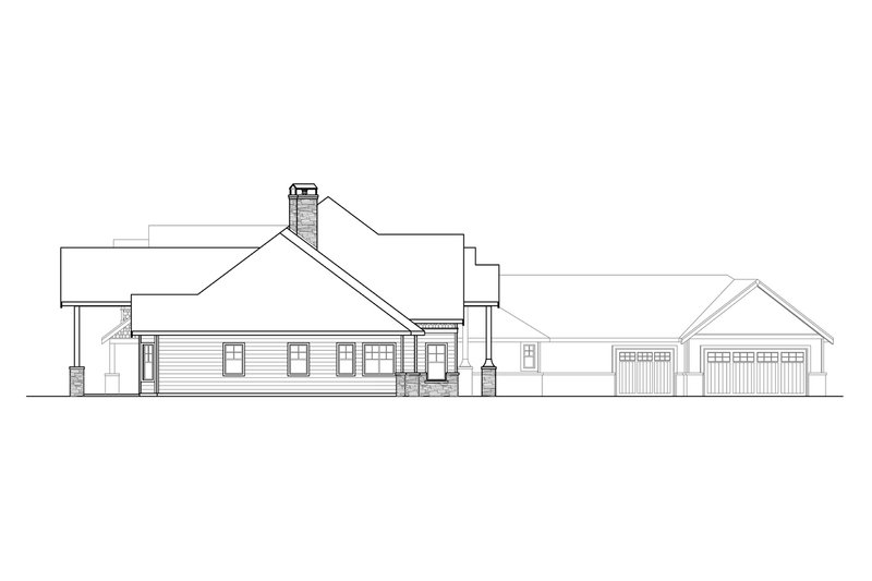 Home Plan - Exterior - Other Elevation for Craftsman House Plan #124-1163 - 4 bed, 5 bath