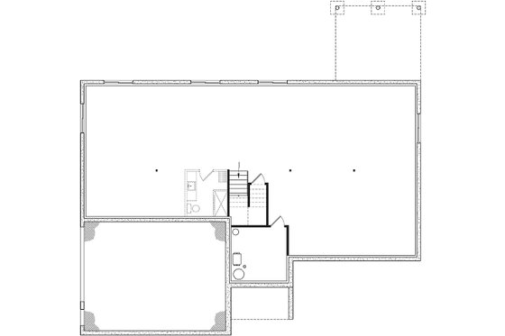 Floor Plan - Lower Floor for Country House Plan #23-2800 - 3 bed, 2 bath
