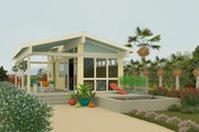 Contemporary Style House Plan - 1 Beds 1 Baths 400 Sq/Ft Plan #917-2 