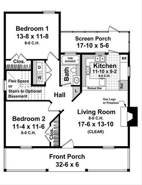 Architectural House Design - Farmhouse Floor Plan - Main Floor Plan #21-232