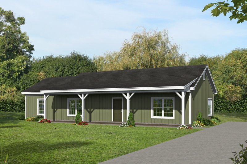 Country Style House Plan - 3 Beds 3 Baths 1642 Sq/Ft Plan #932-370