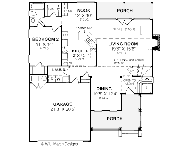 House Plan Design - Country Floor Plan - Main Floor Plan #20-359
