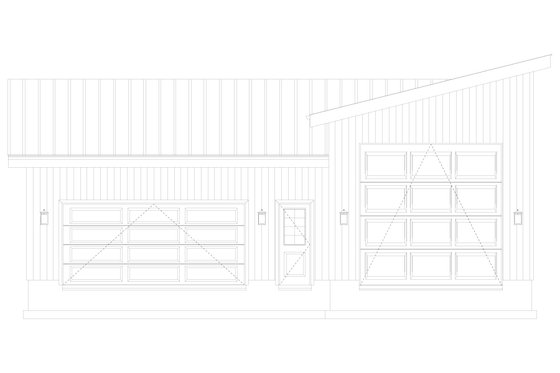Exterior - Front Elevation 8 for Modern House Plan #1060-233, 0 bath