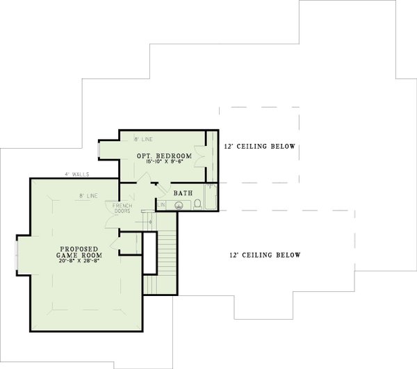 House Plan Design - European Floor Plan - Upper Floor Plan #17-587