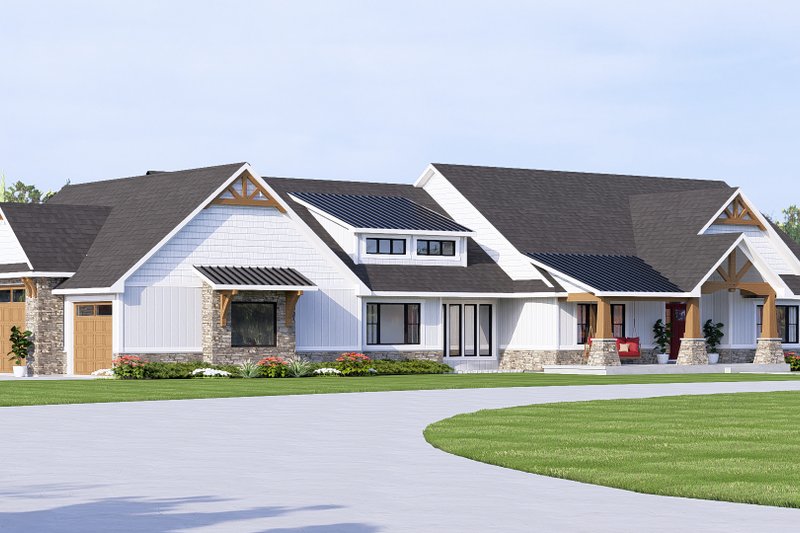 Dream House Plan - Exterior - Front Elevation 3 for Contemporary House Plan #1064-477 - 2 bed, 2.5 bath