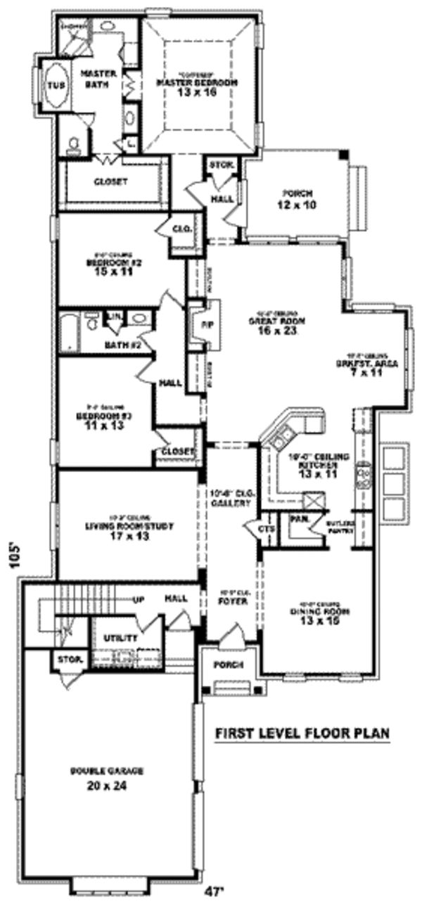 European Floor Plan - Main Floor Plan #81-1278