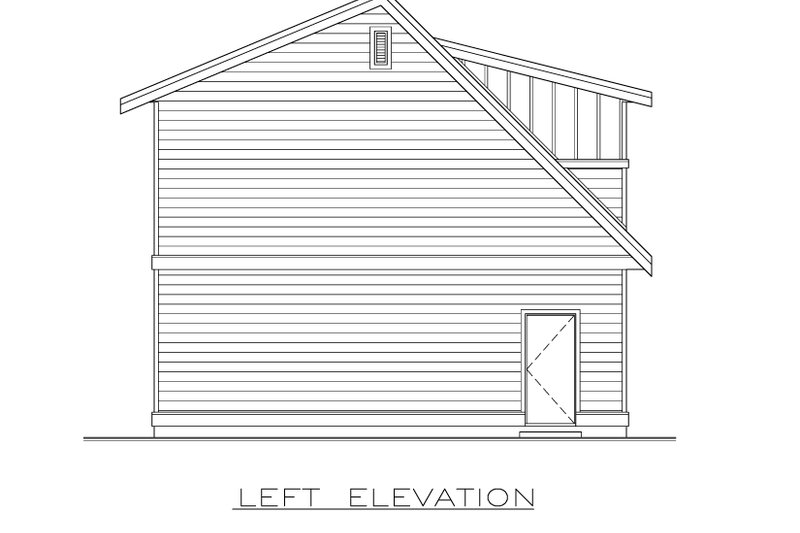 House Blueprint - Exterior - Other Elevation for Craftsman House Plan #1100-164 - 1 bed, 1 bath