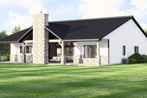Exterior - Rear Elevation for Barndominium House Plan #1064-412 - 4 bed, 2 bath