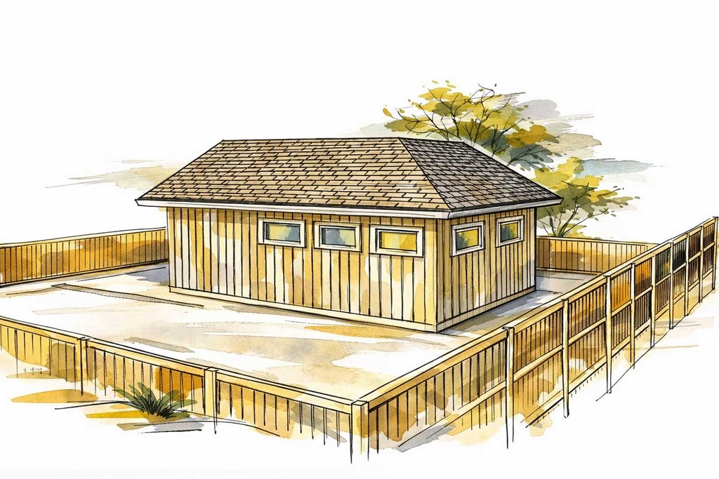 Exterior - Rear Elevation for Country House Plan #1101-65, 0 bath