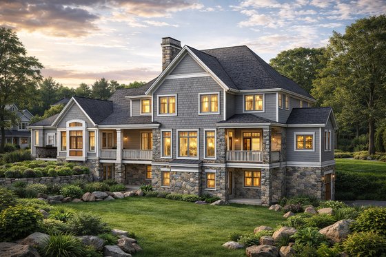 Exterior - Rear Elevation for Craftsman House Plan #928-173 - 6 bed, 4 bath
