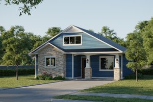 Ranch Exterior - Front Elevation Plan #1077-8