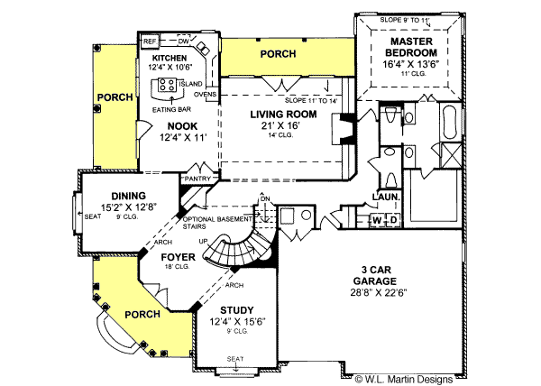 House Plan Design - Traditional Floor Plan - Main Floor Plan #20-358