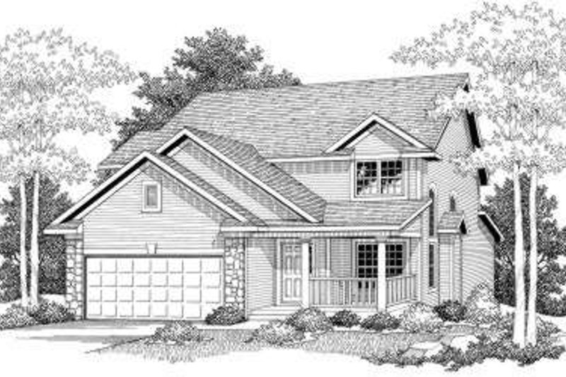 Architectural House Design - Farmhouse Exterior - Front Elevation Plan #70-578