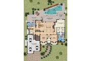 Mediterranean Style House Plan - 4 Beds 5 Baths 4080 Sq/Ft Plan #548-15 