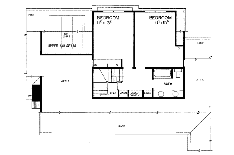 Home Plan - Floor Plan - Upper Floor for Traditional House Plan #72-351 - 4 bed, 4 bath