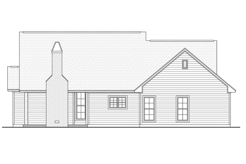 Home Plan - Exterior - Rear Elevation for Ranch House Plan #430-108 - 3 bed, 2 bath