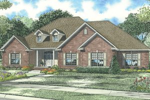 European Exterior - Front Elevation Plan #17-651