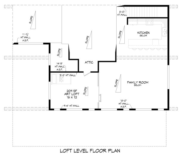 Contemporary Floor Plan - Upper Floor Plan #932-1241