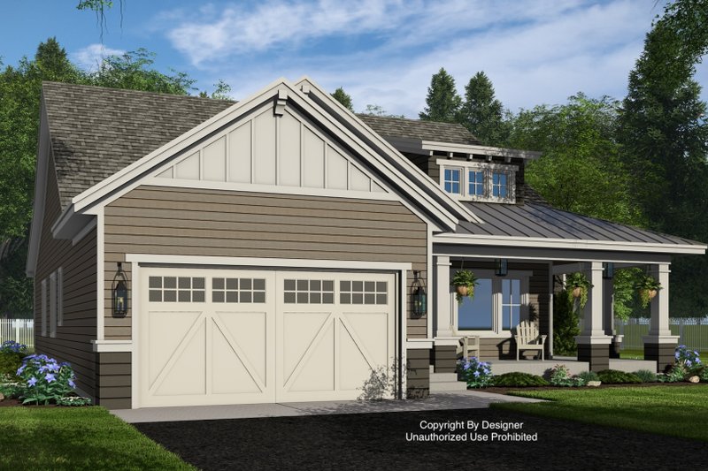 House Design - Exterior - Front Elevation 5 for Bungalow House Plan #51-1402 - 3 bed, 2 bath