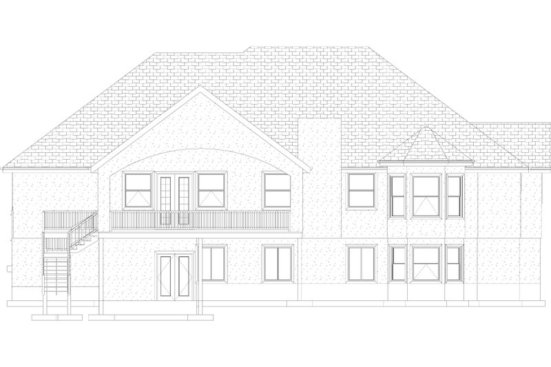 Dream House Plan - Traditional Exterior - Rear Elevation Plan #1060-61