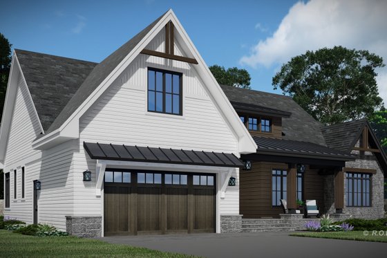 Exterior - Front Elevation 4 for Farmhouse House Plan #51-1218 - 3 bed, 2.5 bath
