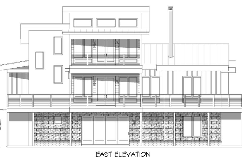 Architectural House Design - Exterior - Rear Elevation for Modern House Plan #932-866 - 3 bed, 2 bath