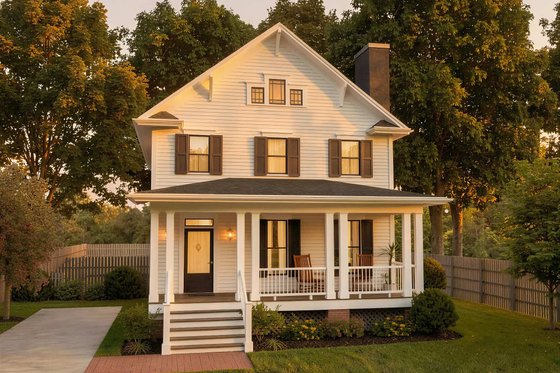 Exterior - Front Elevation 3 for Farmhouse House Plan #79-263 - 3 bed, 2.5 bath